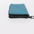 LOUIS VUITTON Monogram Taurillon Zippy Wallet Vertical Blue M69048 Auth 155055-6