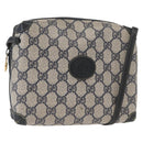 GUCCI GG Supreme Shoulder Bag PVC Leather Navy Gold 007 58 0093 Auth 155057-1