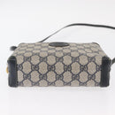 GUCCI GG Supreme Shoulder Bag PVC Leather Navy Gold 007 58 0093 Auth 155057-10