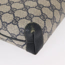 GUCCI GG Supreme Shoulder Bag PVC Leather Navy Gold 007 58 0093 Auth 155057-11