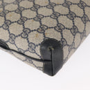 GUCCI GG Supreme Shoulder Bag PVC Leather Navy Gold 007 58 0093 Auth 155057-13