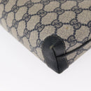 GUCCI GG Supreme Shoulder Bag PVC Leather Navy Gold 007 58 0093 Auth 155057-14