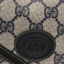 GUCCI GG Supreme Shoulder Bag PVC Leather Navy Gold 007 58 0093 Auth 155057-16