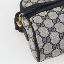 GUCCI GG Supreme Sherry Line Shoulder Bag PVC Navy Gold 010 378 Auth 155058-11