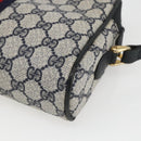 GUCCI GG Supreme Sherry Line Shoulder Bag PVC Navy Gold 010 378 Auth 155058-12