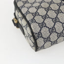 GUCCI GG Supreme Sherry Line Shoulder Bag PVC Navy Gold 010 378 Auth 155058-13