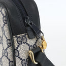 GUCCI GG Supreme Sherry Line Shoulder Bag PVC Navy Gold 010 378 Auth 155058-14