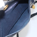 GUCCI GG Supreme Sherry Line Shoulder Bag PVC Navy Gold 010 378 Auth 155058-19