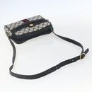 GUCCI GG Supreme Sherry Line Shoulder Bag PVC Navy Gold 010 378 Auth 155058-7