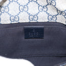 GUCCI GG Supreme Sherry Line Waist Bag PVC Navy Silver 152597 Auth 155059-18
