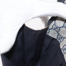 GUCCI GG Supreme Sherry Line Waist Bag PVC Navy Silver 152597 Auth 155059-20