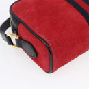 GUCCI Sherry Line Shoulder Bag Suede Leather Black Red 517350 Auth 155060-13