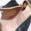 GUCCI Sherry Line Shoulder Bag Suede Leather Black Red 517350 Auth 155060-19