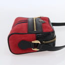 GUCCI Sherry Line Shoulder Bag Suede Leather Black Red 517350 Auth 155060-5