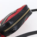 GUCCI Sherry Line Shoulder Bag Suede Leather Black Red 517350 Auth 155060-6