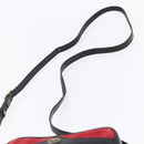 GUCCI Sherry Line Shoulder Bag Suede Leather Black Red 517350 Auth 155060-8