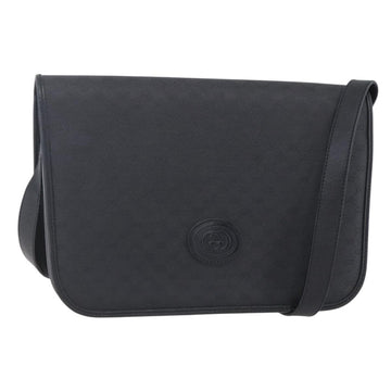 GUCCI Micro GG Canvas Shoulder Bag Black Gold 001 904 0915 Auth 155061