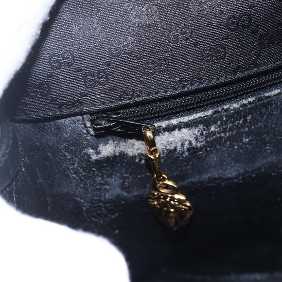 GUCCI Micro GG Canvas Shoulder Bag Black Gold 001 904 0915 Auth 155061