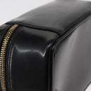 GUCCI Bamboo Vanity Pouch Enamel Black Gold 032 1956 0151 Auth 155062-15