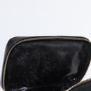 GUCCI Bamboo Vanity Pouch Enamel Black Gold 032 1956 0151 Auth 155062-10