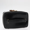 GUCCI Bamboo Vanity Pouch Enamel Black Gold 032 1956 0151 Auth 155062-6