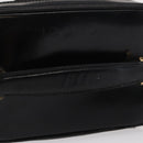 GUCCI Bamboo Vanity Pouch Enamel Black Gold 032 1956 0151 Auth 155062-7