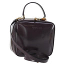 GUCCI Bamboo Hand Bag Enamel 2way Purple Gold 000 270 0323 Auth 155063-1