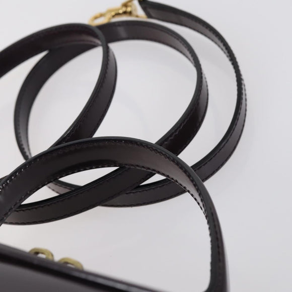 GUCCI Bamboo Hand Bag Enamel 2way Purple Gold 000 270 0323 Auth 155063