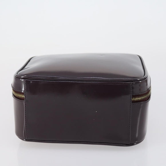 GUCCI Bamboo Hand Bag Enamel 2way Purple Gold 000 270 0323 Auth 155063