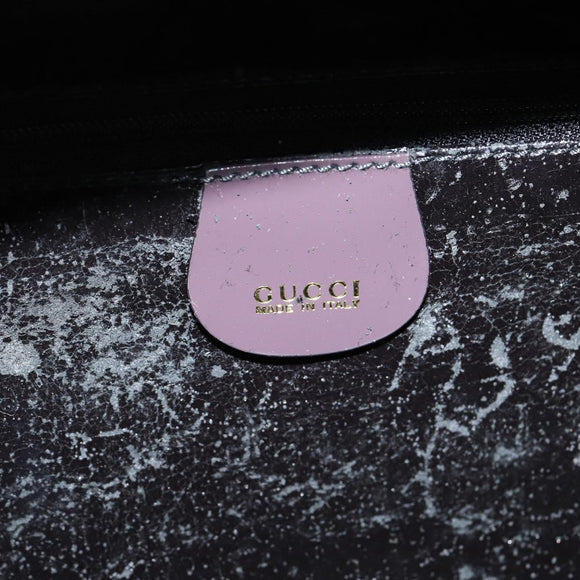 GUCCI Bamboo Hand Bag Enamel 2way Purple Gold 000 270 0323 Auth 155063