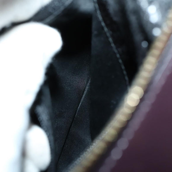 GUCCI Bamboo Hand Bag Enamel 2way Purple Gold 000 270 0323 Auth 155063