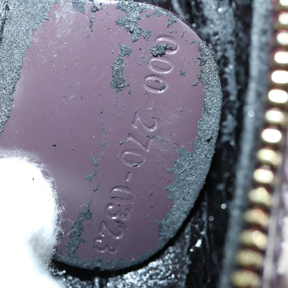 GUCCI Bamboo Hand Bag Enamel 2way Purple Gold 000 270 0323 Auth 155063