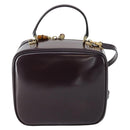 GUCCI Bamboo Hand Bag Enamel 2way Purple Gold 000 270 0323 Auth 155063-2