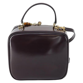 GUCCI Bamboo Hand Bag Enamel 2way Purple Gold 000 270 0323 Auth 155063 - 0