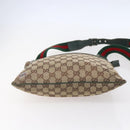 GUCCI GG Canvas Web Sherry Line Shoulder Bag Beige Red Green 145809 Auth 155064-10