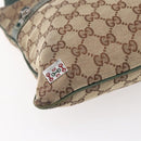 GUCCI GG Canvas Web Sherry Line Shoulder Bag Beige Red Green 145809 Auth 155064-12