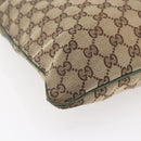GUCCI GG Canvas Web Sherry Line Shoulder Bag Beige Red Green 145809 Auth 155064-14