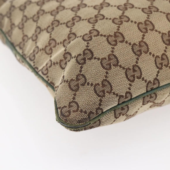 GUCCI GG Canvas Web Sherry Line Shoulder Bag Beige Red Green 145809 Auth 155064
