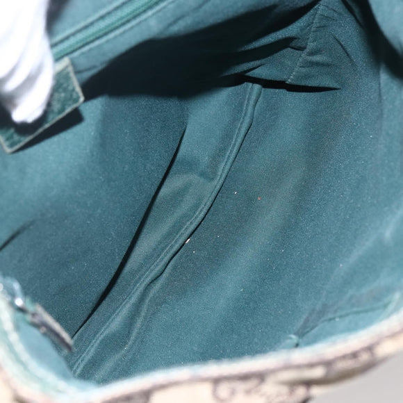 GUCCI GG Canvas Web Sherry Line Shoulder Bag Beige Red Green 145809 Auth 155064