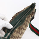 GUCCI GG Canvas Web Sherry Line Shoulder Bag Beige Red Green 145809 Auth 155064-6