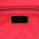 Salvatore Ferragamo Gancini Shoulder Bag Enamel Brown Silver Auth 155066-15