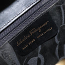 Salvatore Ferragamo Gancini Shoulder Bag Leather Black Gold Auth 155067-15