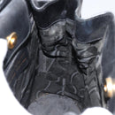 Salvatore Ferragamo Gancini Shoulder Bag Leather Black Gold Auth 155067-17