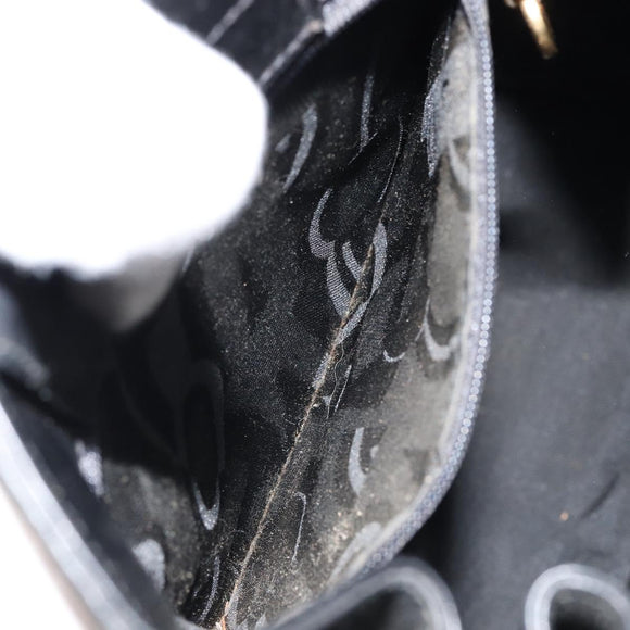 Salvatore Ferragamo Gancini Shoulder Bag Leather Black Gold Auth 155067