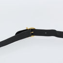 Salvatore Ferragamo Gancini Shoulder Bag Leather Black Gold Auth 155067-8