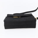 CELINE Shoulder Bag Leather Black Gold Auth 155068-5