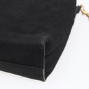 CELINE Shoulder Bag Leather Black Gold Auth 155068-16