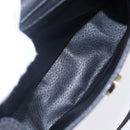 CELINE Shoulder Bag Leather Black Gold Auth 155068-11