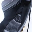 CELINE Shoulder Bag Leather Black Gold Auth 155068-19