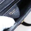 CELINE Shoulder Bag Leather Black Gold Auth 155068-12